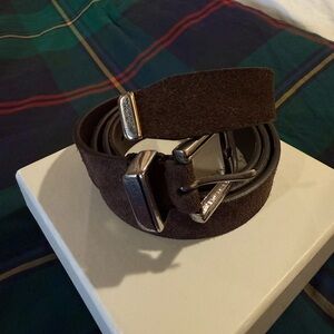 Brunello Cucinelli Brown Suede Belt